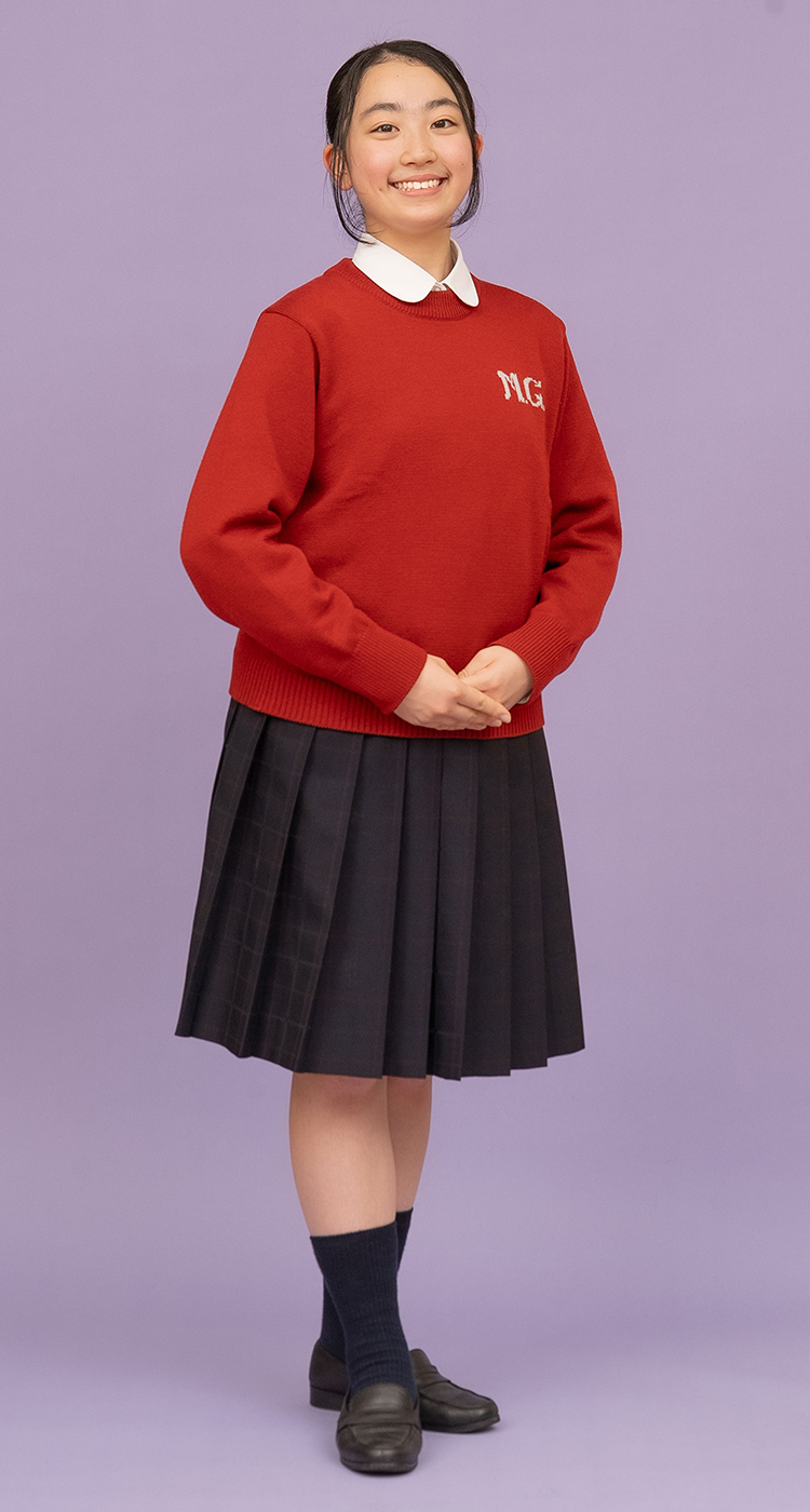 中学校 制服 カーディガンの写真